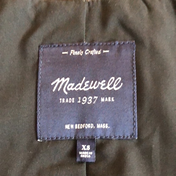 MADEWELL BLACK LEATHER MOTO ZIPPERS JACKET COLLARLESS SIZE XS - Picture 12 of 15